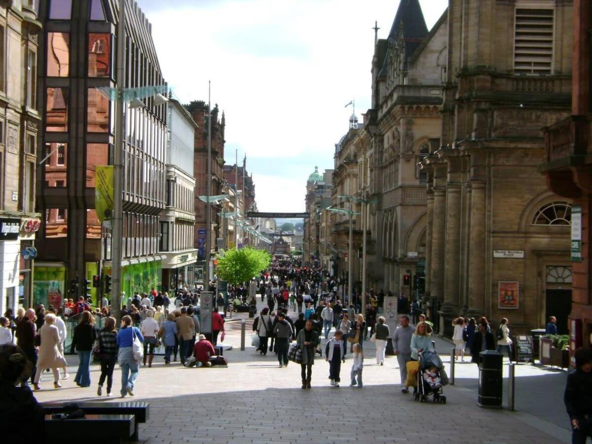 City Centre Apartment W Parking & Hyperoptic Wifi Glasgow Dış mekan fotoğraf